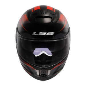 Capacete LS2 FF808 Stream II Fury Preto e Vermelho
