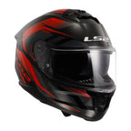 Capacete LS2 FF808 Stream II Fury Preto e Vermelho