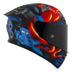 Capacete KYT TT Course Magnet Azul e Vermelho