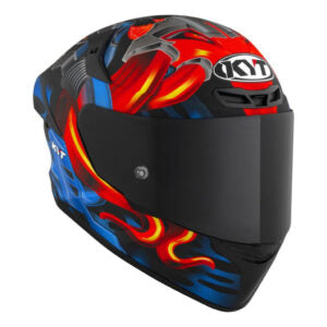 Capacete KYT TT Course Magnet Azul e Vermelho
