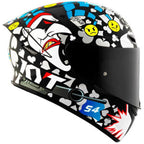 Capacete KYT TT Course Riccardo Rossi 2022 Joker Preto Mais Viseira Camaleão e Spoiler Fumê