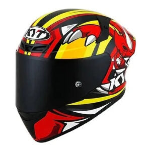 Capacete KYT TT Course Rhino Preto e Vermelho