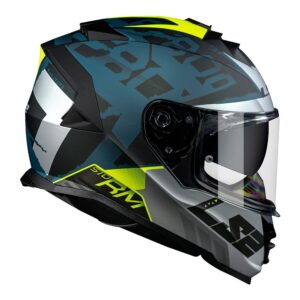 Capacete LS2 FF800 Storm Sprinter Preto Cinza e Amarelo Fosco