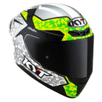 Capacete KYT TT Course Arbolino Cinza e Verde