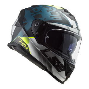 Capacete LS2 FF800 Storm Sprinter Preto Cinza e Amarelo Fosco