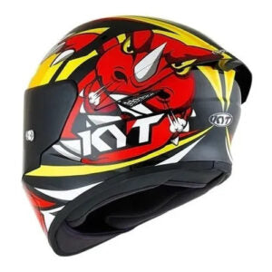 Capacete KYT TT Course Rhino Preto e Vermelho