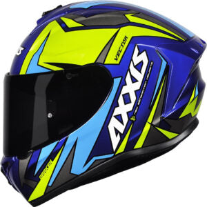 CAPACETE AXXIS DRAKEN VECTOR GLOSS – Azul e Amarelo
