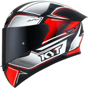 CAPACETE KYT TT COURSE TOURIST – Preto Cinza e Vermelho Flúor