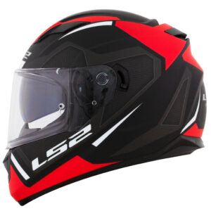 CAPACETE LS2 STREAM FF320 EDGE – Preto Cinza e vermelho