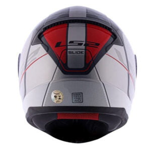 CAPACETE LS2 RAPID FF353 SLIDE Preto Prata e Vermelho