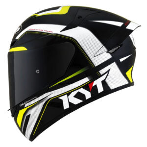 CAPACETE KYT TT COURSE GRAND PRIX – Preto, Branco e Amarelo Flúor