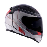 CAPACETE LS2 RAPID FF353 SLIDE Preto Prata e Vermelho