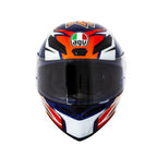 CAPACETE AGV K-1 JACK MILLER – Azul Branco e Laranja