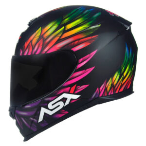 Capacete ASX Eagle Vibes Preto Fosco Colors