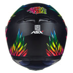 Capacete ASX Eagle Vibes Preto Fosco Colors