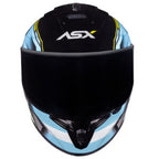 Capacete ASX Draken Pilot Preto Azul e Amarelo Brilhante