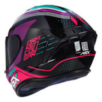 Capacete ASX Draken Cougar Rosa e Tiffany Brilhante