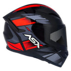 Capacete ASX City Start Preto e Vermelho Brilhante Masculino e Feminino