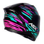 Capacete ASX City Arrow Preto e Tiffany Brilhante Moto