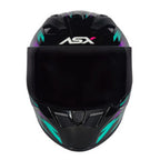 Capacete ASX City Arrow Preto e Tiffany Brilhante Moto