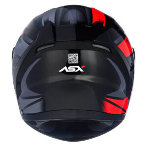 Capacete ASX City Start Preto e Vermelho Brilhante Masculino e Feminino