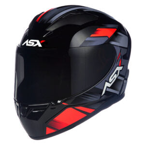 Capacete ASX City Start Preto e Vermelho Brilhante Masculino e Feminino