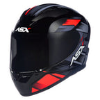 Capacete ASX City Start Preto e Vermelho Brilhante Masculino e Feminino