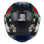 Capacete ASX Eagle Catrina Preto e Vermelho Fosco Masculino e Feminino Moto