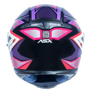 Capacete ASX Eagle SV Fast Preto Lilas e Rosa Brilhante