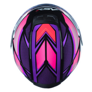 Capacete ASX Eagle SV Fast Preto Lilas e Rosa Brilhante