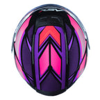 Capacete ASX Eagle SV Fast Preto Lilas e Rosa Brilhante