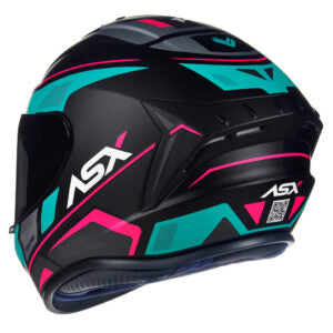 Capacete ASX Draken Wind Tiffany e Rosa Fosco