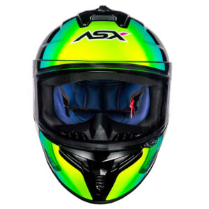 Capacete ASX Draken Striker Preto Amarelo e Rosa Brilhante