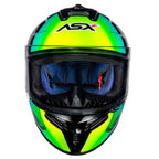 Capacete ASX Draken Striker Preto Amarelo e Rosa Brilhante