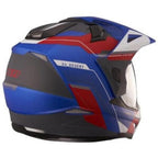 Capacete X11 Crossover Adventure (Óculos Solar) – Azul / Vermelho / Branco
