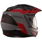 Capacete X11 Crossover Adventure (Óculos Solar) – Preto / Cinza / Vermelho