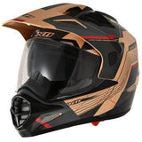 Capacete X11 Crossover Adventure (Óculos Solar) – Preto / Cinza / Areia