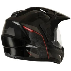 Capacete Motocross X11 Crossover Solides On e Off Road (Óculos Solar) – Preto Brilho