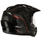 Capacete Motocross X11 Crossover Solides On e Off Road (Óculos Solar) – Preto Brilho